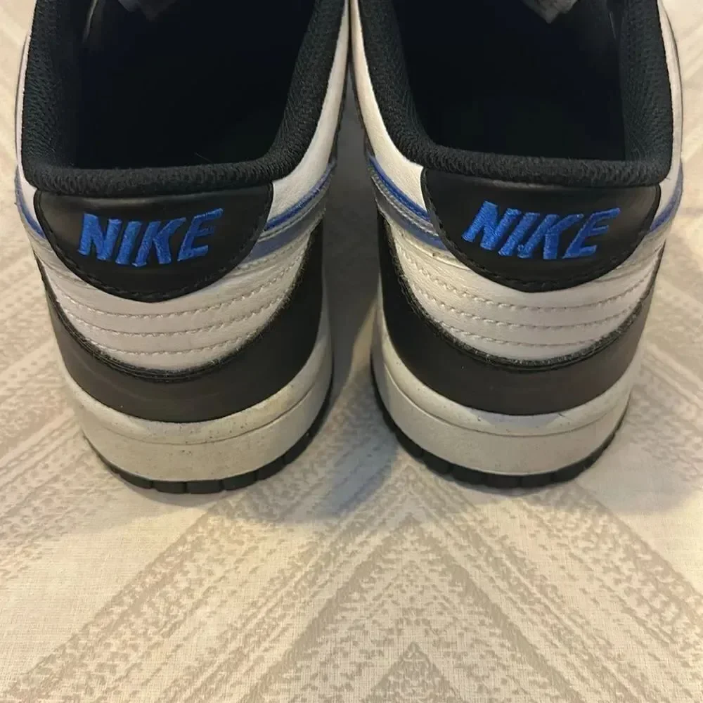 Nike Dunk Low Boys Black/Hyper Royal/Summit White/Black Sneakers - Size 6.5